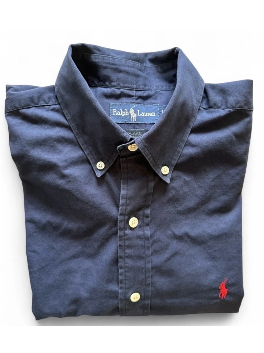 Polo by Ralph Lauren Button Down Shirt Large Navy Blue